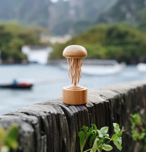 Handcrafted Mechanical Rotating Wooden Jellyfish-1 Handcrafted Mechanical Rotating Wooden Jellyfish-product-1