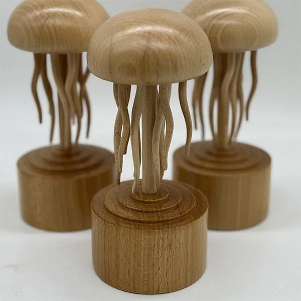 Handcrafted Mechanical Rotating Wooden Jellyfish-product-2 Handcrafted Mechanical Rotating Wooden Jellyfish-prodoct-4