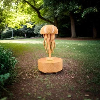 Mechanical Rotating Wooden Jellyfish with 32 melodies,Handcrafted-product-3